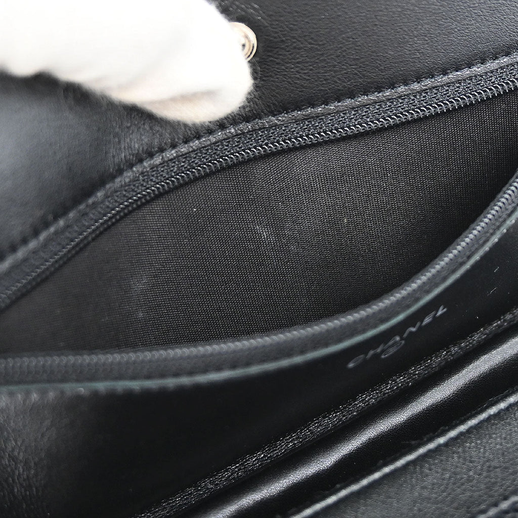 Chanel Black Caviar Skin Timeless WOC Wallet on Chain Bag