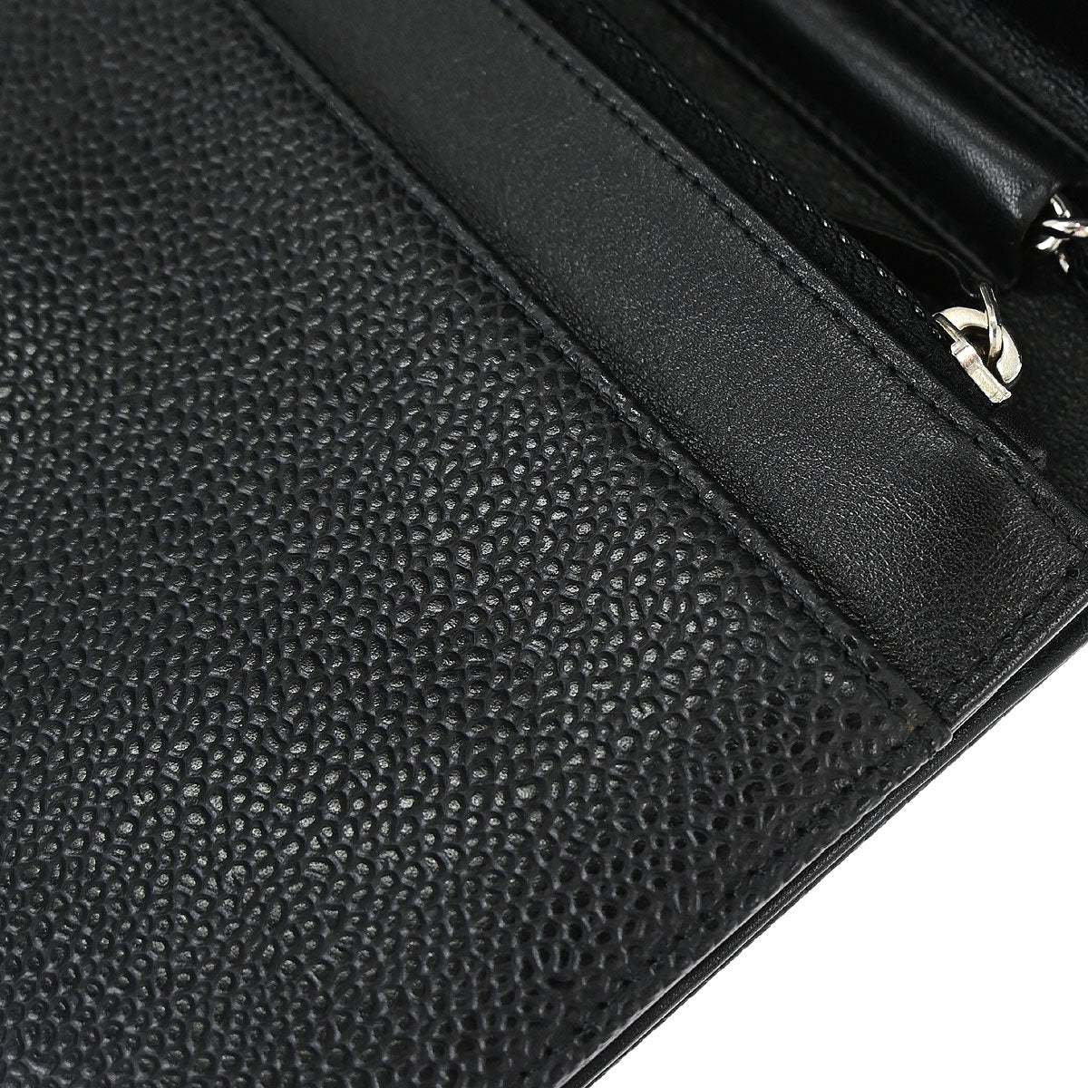 Chanel Black Caviar Skin Timeless WOC Wallet on Chain Bag