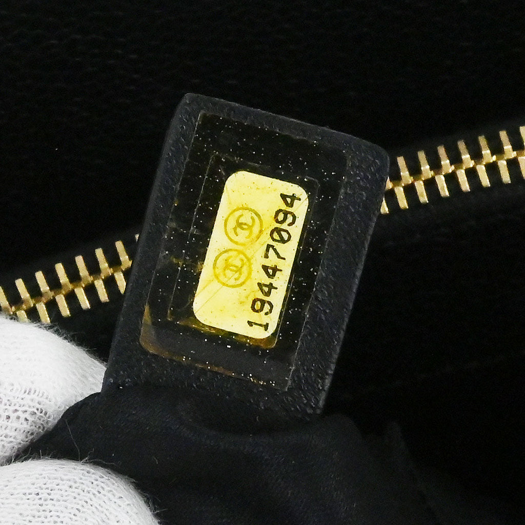 Chanel 2014 Black Caviar Grand Shopping Tote GST Chain Handbag