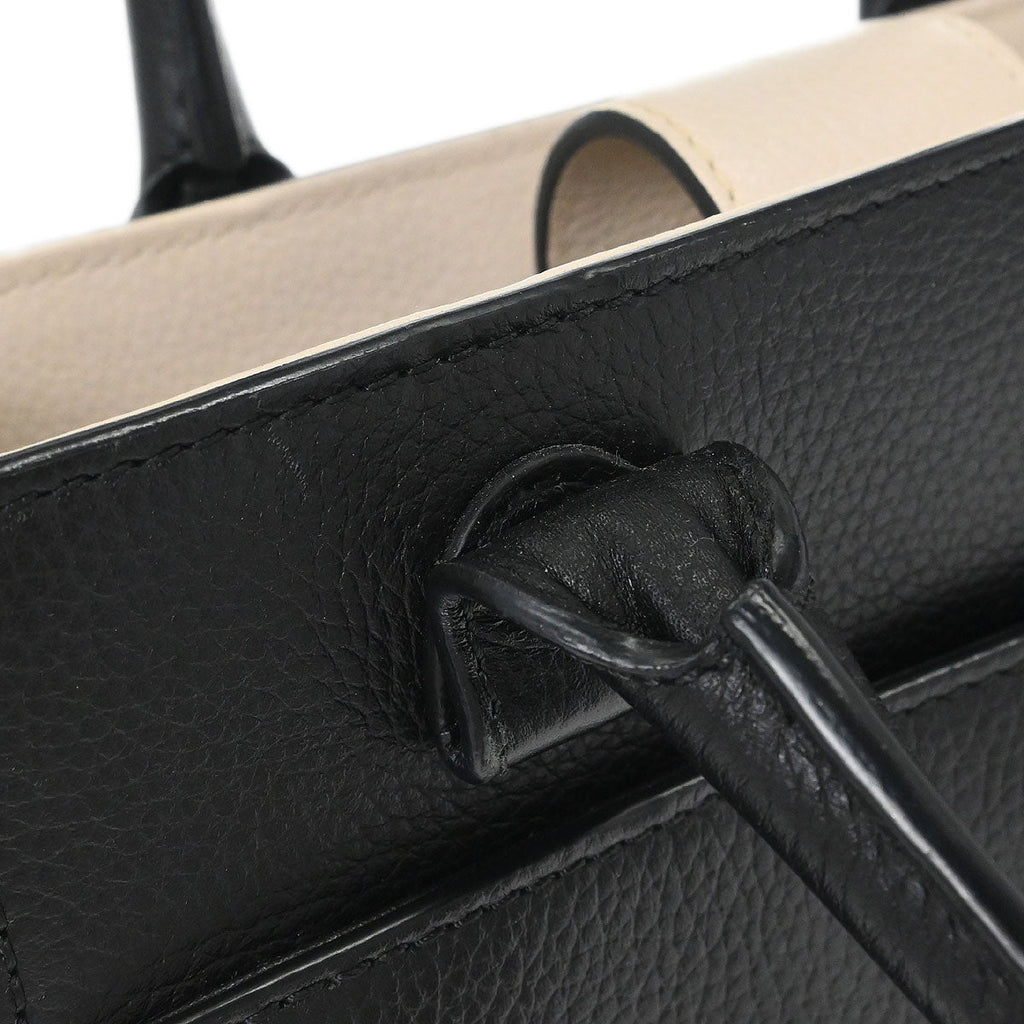 Chanel 2017-2018 Black Ivory Calfskin Neo Executive Mini Tote 2way Shoulder Handbag