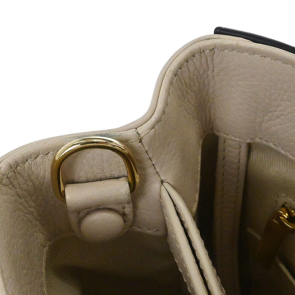 Chanel 2017-2018 Black Ivory Calfskin Neo Executive Mini Tote 2way Shoulder Handbag