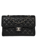 Chanel 2019 Black Caviar Small Classic Double Flap Shoulder Bag