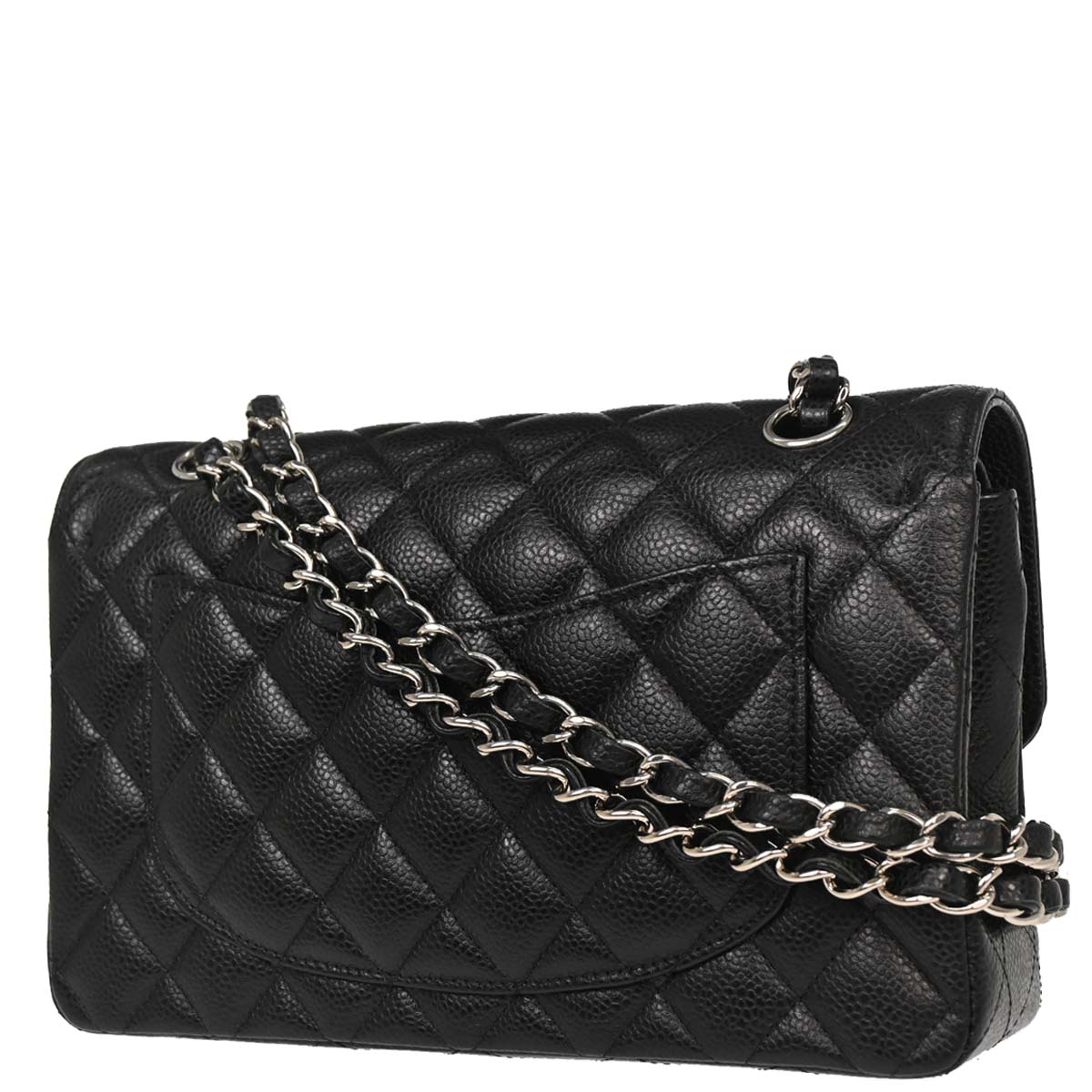 Chanel 2019 Black Caviar Small Classic Double Flap Shoulder Bag