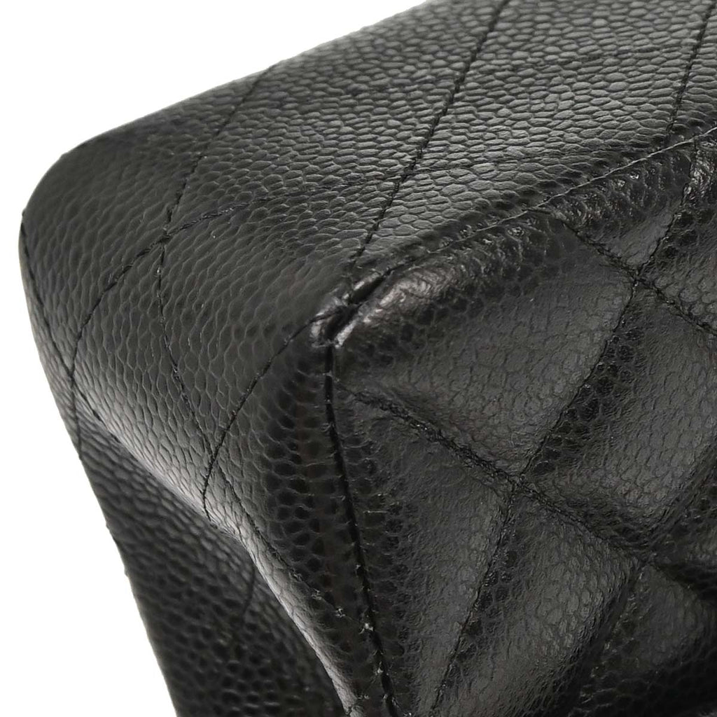 Chanel 2019 Black Caviar Small Classic Double Flap Shoulder Bag