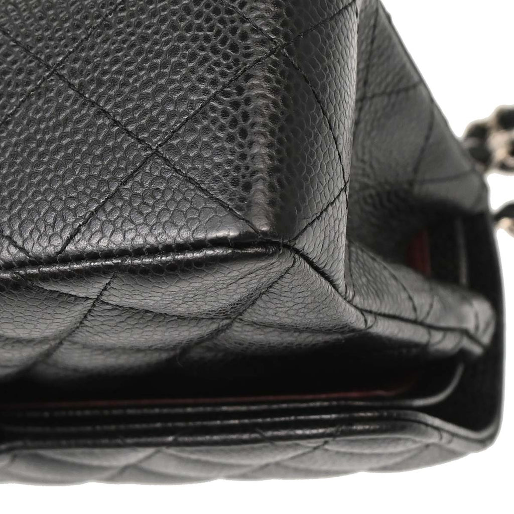 Chanel 2019 Black Caviar Small Classic Double Flap Shoulder Bag