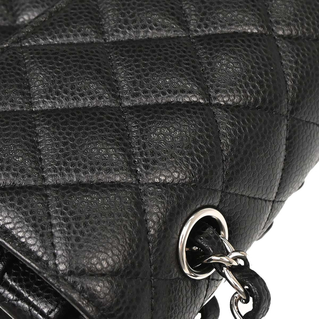 Chanel 2019 Black Caviar Small Classic Double Flap Shoulder Bag