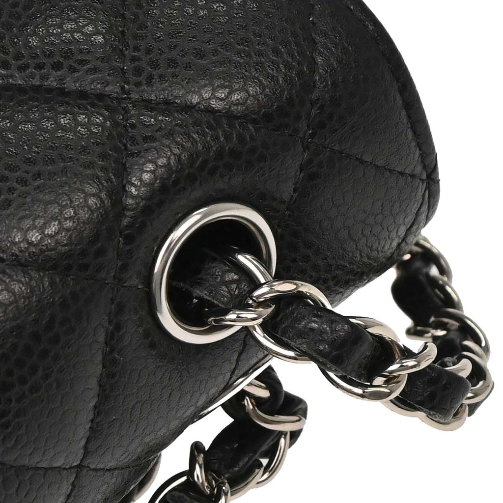 Chanel 2019 Black Caviar Small Classic Double Flap Shoulder Bag