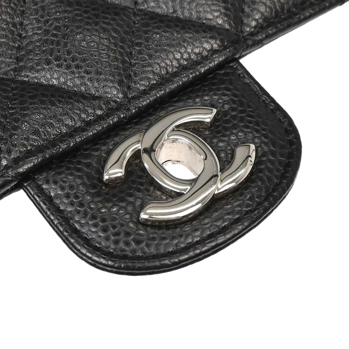 Chanel 2019 Black Caviar Small Classic Double Flap Shoulder Bag