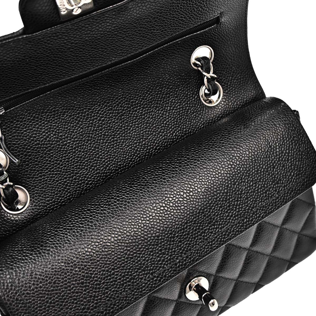 Chanel 2019 Black Caviar Small Classic Double Flap Shoulder Bag