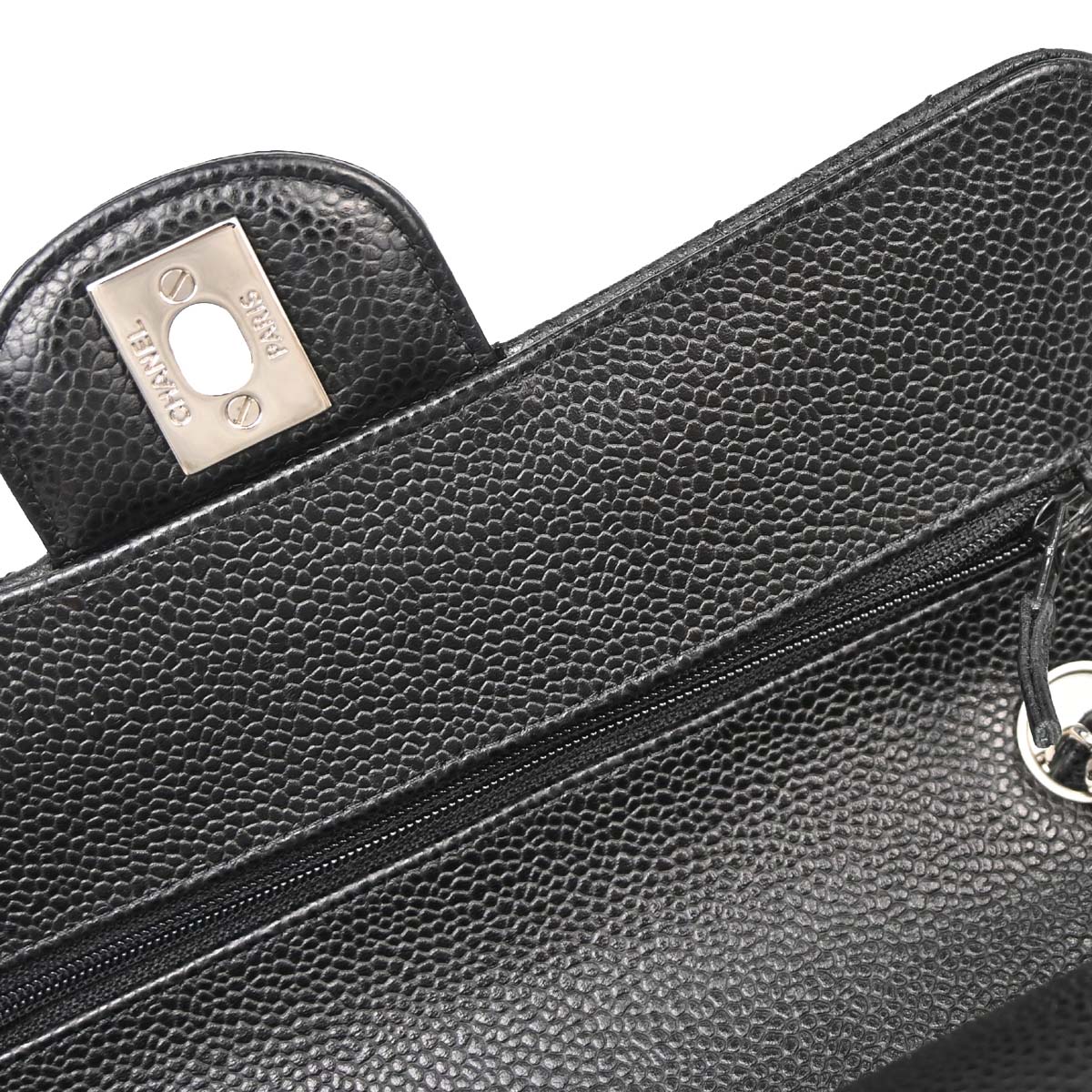 Chanel 2019 Black Caviar Small Classic Double Flap Shoulder Bag
