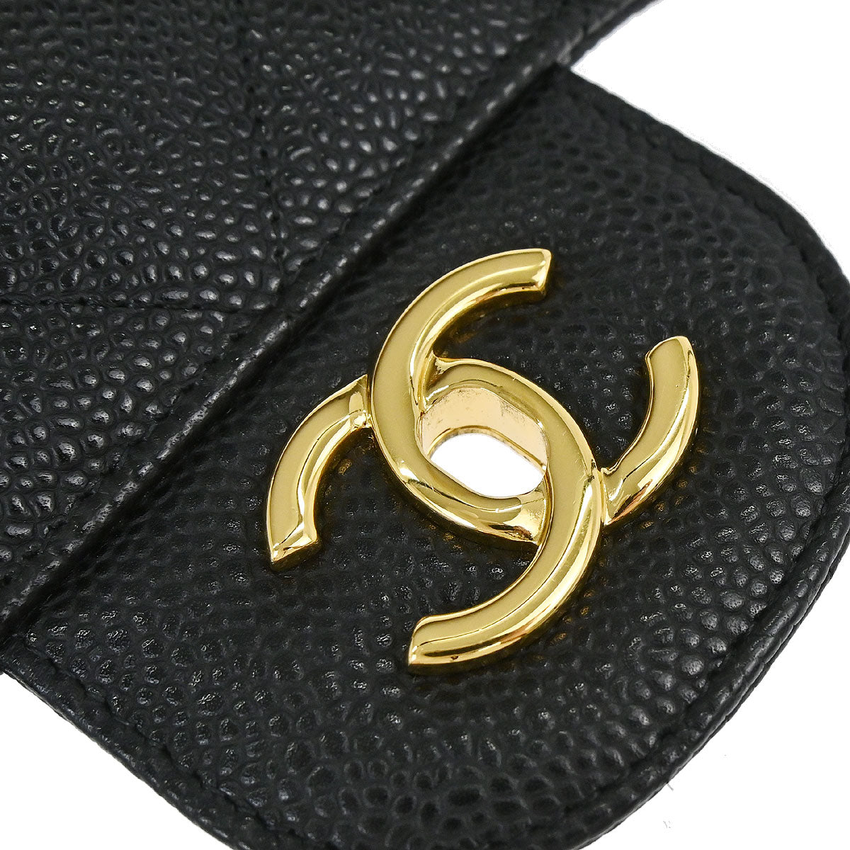 Chanel 2010-2011 Black Caviar Skin Jumbo Classic Double Flap Shoulder Bag