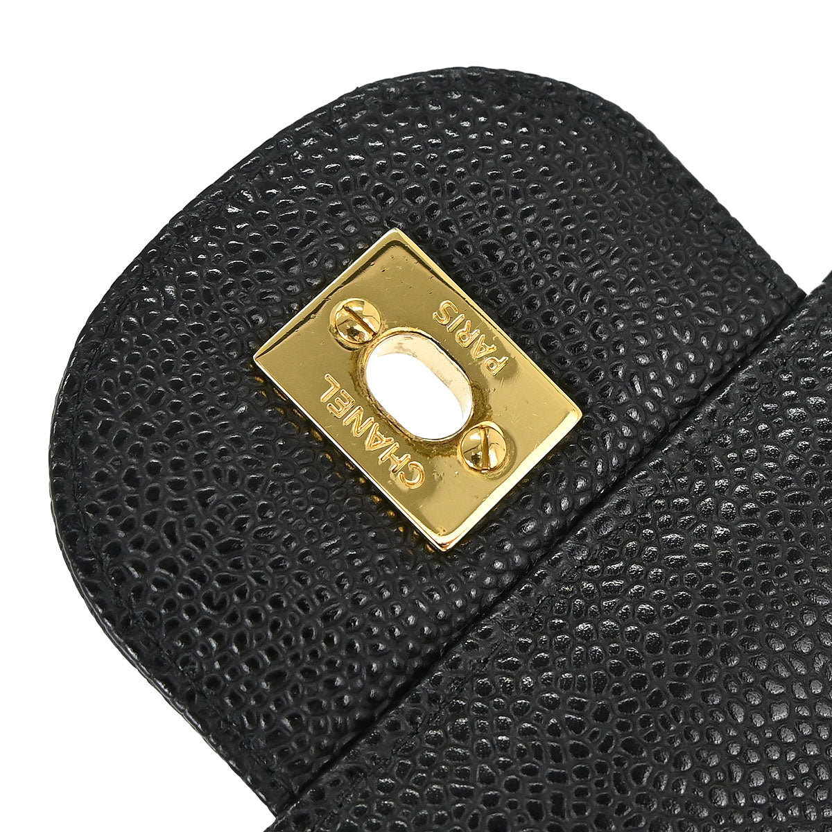 Chanel 2010-2011 Black Caviar Skin Jumbo Classic Double Flap Shoulder Bag
