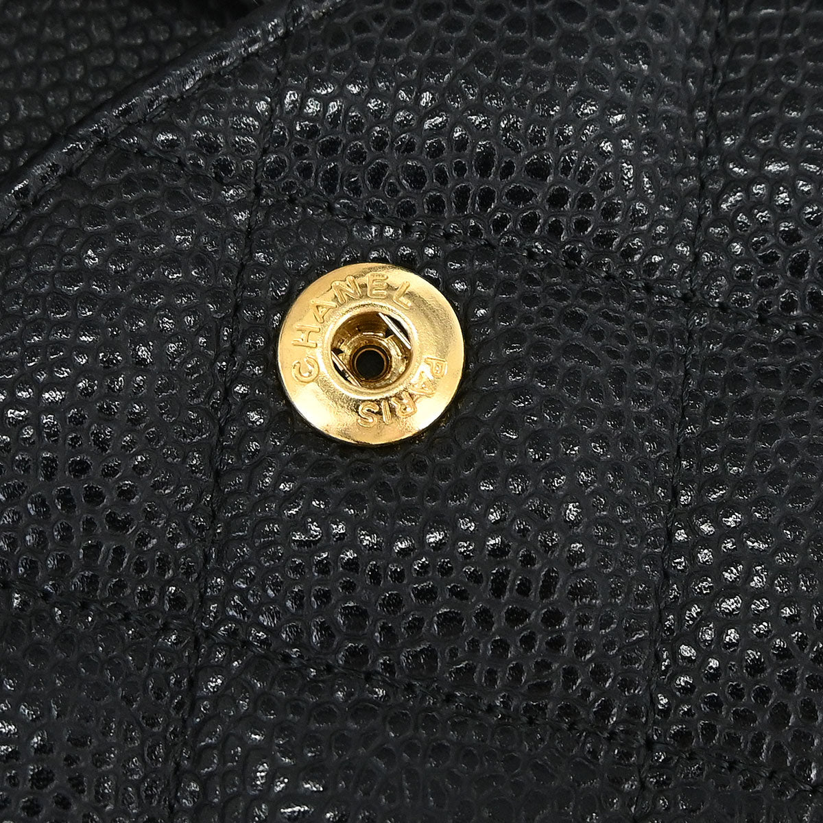 Chanel 2010-2011 Black Caviar Skin Jumbo Classic Double Flap Shoulder Bag