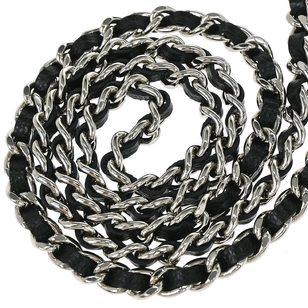 Chanel 2012 Black Caviar Skin Chevron WOC Wallet on Chain Bag