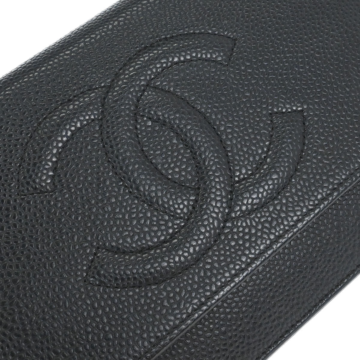 Chanel 2014 Black Caviar Timeless WOC Wallet on Chain Bag