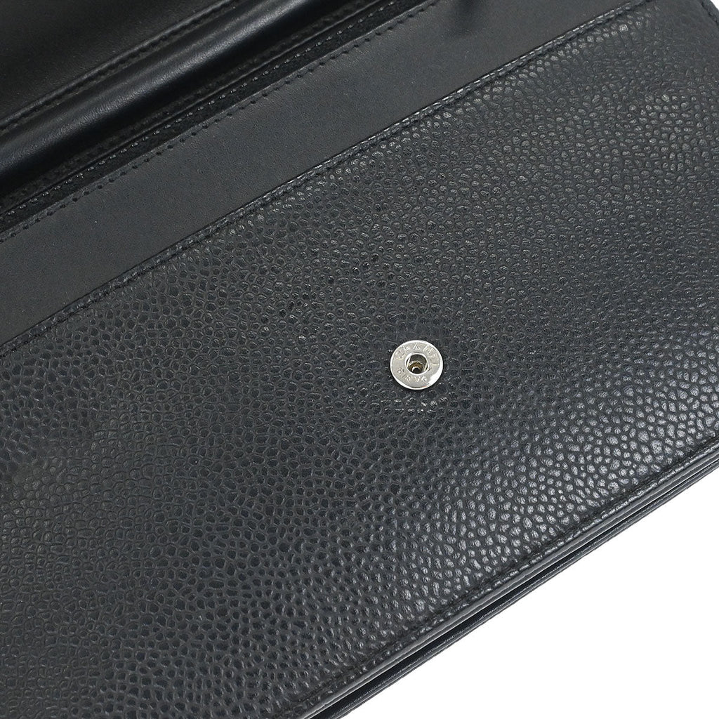Chanel 2014 Black Caviar Timeless WOC Wallet on Chain Bag