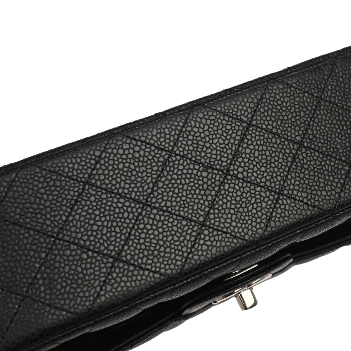 Chanel 2019 Black Caviar Medium Classic Double Flap Shoulder Bag