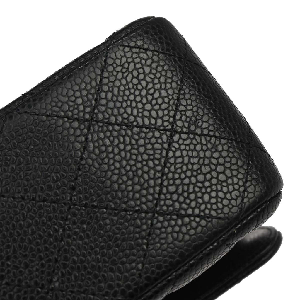 Chanel 2019 Black Caviar Medium Classic Double Flap Shoulder Bag