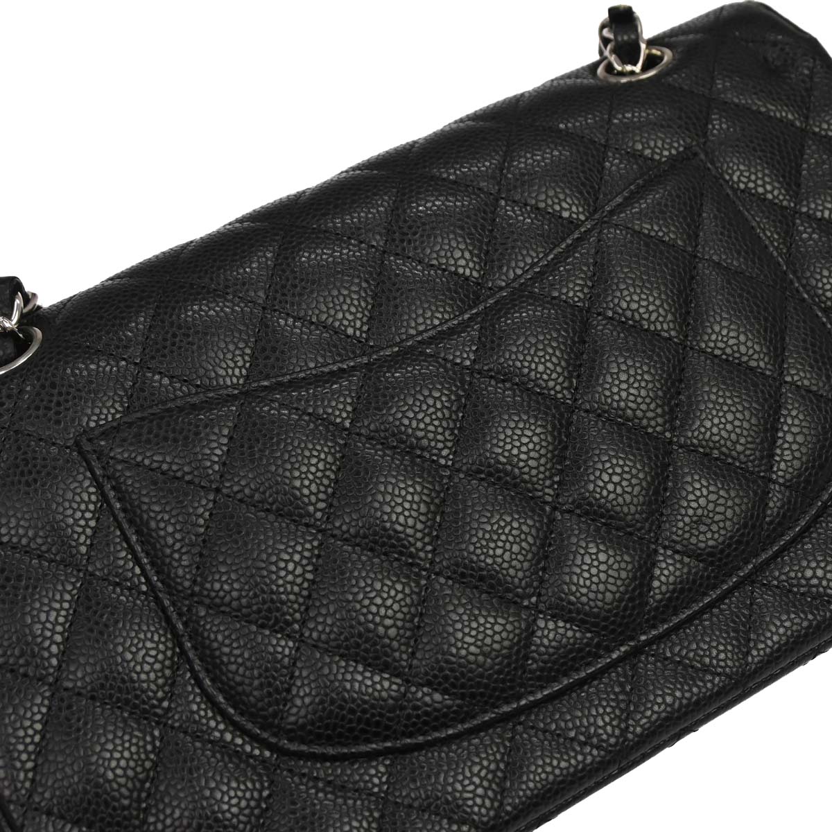 Chanel 2019 Black Caviar Medium Classic Double Flap Shoulder Bag