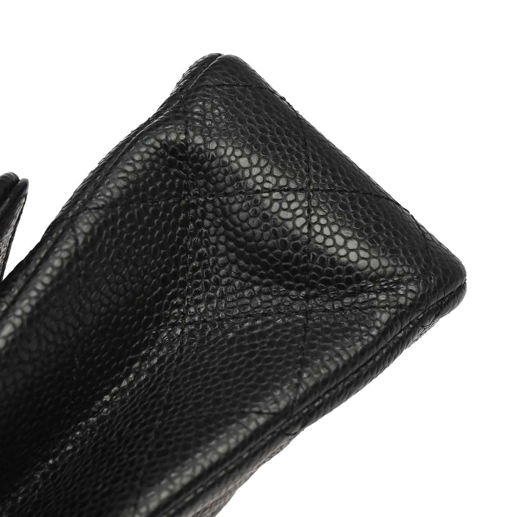 Chanel 2019 Black Caviar Medium Classic Double Flap Shoulder Bag