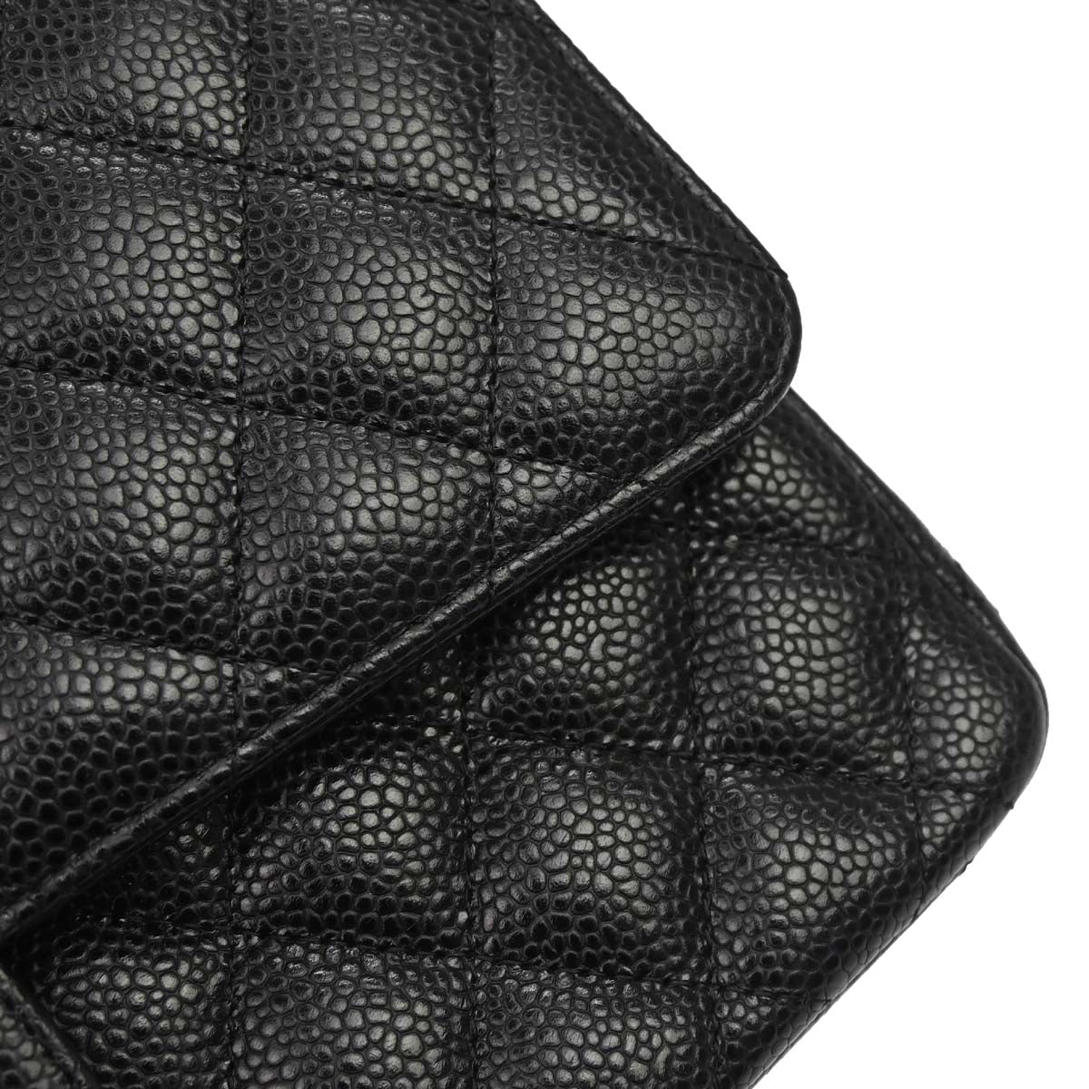 Chanel 2019 Black Caviar Medium Classic Double Flap Shoulder Bag