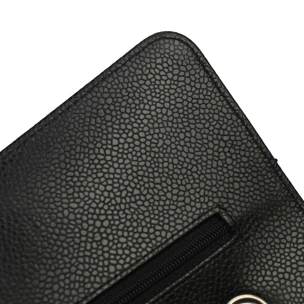 Chanel 2019 Black Caviar Medium Classic Double Flap Shoulder Bag