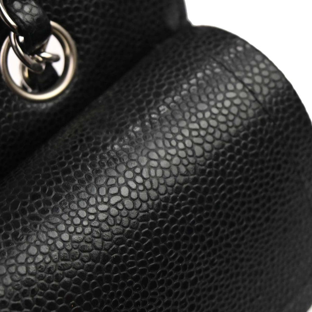 Chanel 2019 Black Caviar Medium Classic Double Flap Shoulder Bag