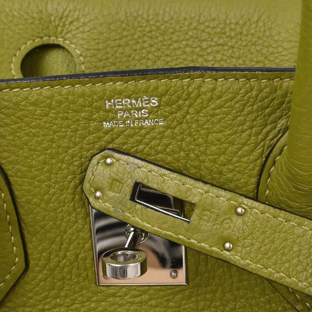 Hermes Anis Green Togo Birkin 30 Handbag