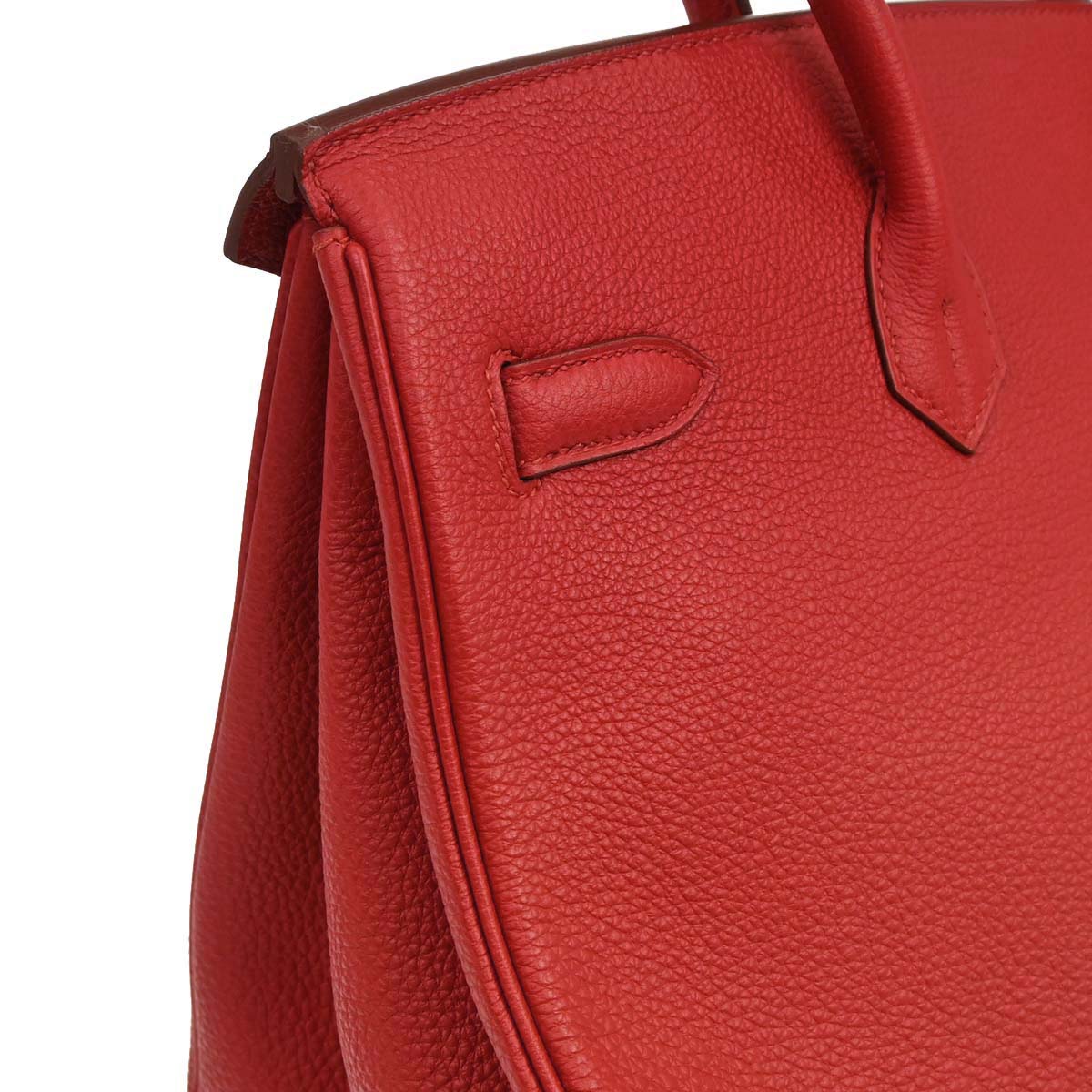 Hermes Rouge Casaque Togo Birkin 35 Handbag