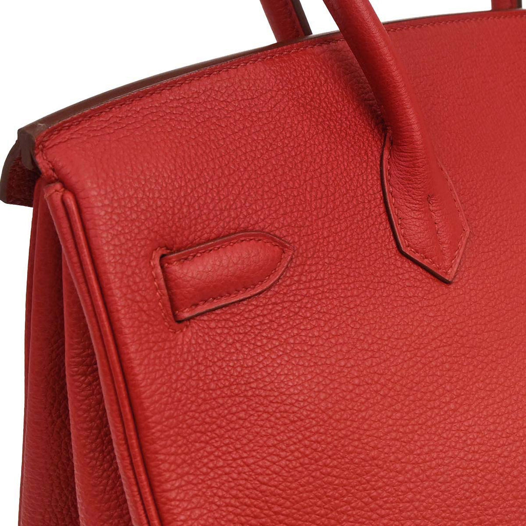 Hermes Rouge Casaque Togo Birkin 35 Handbag