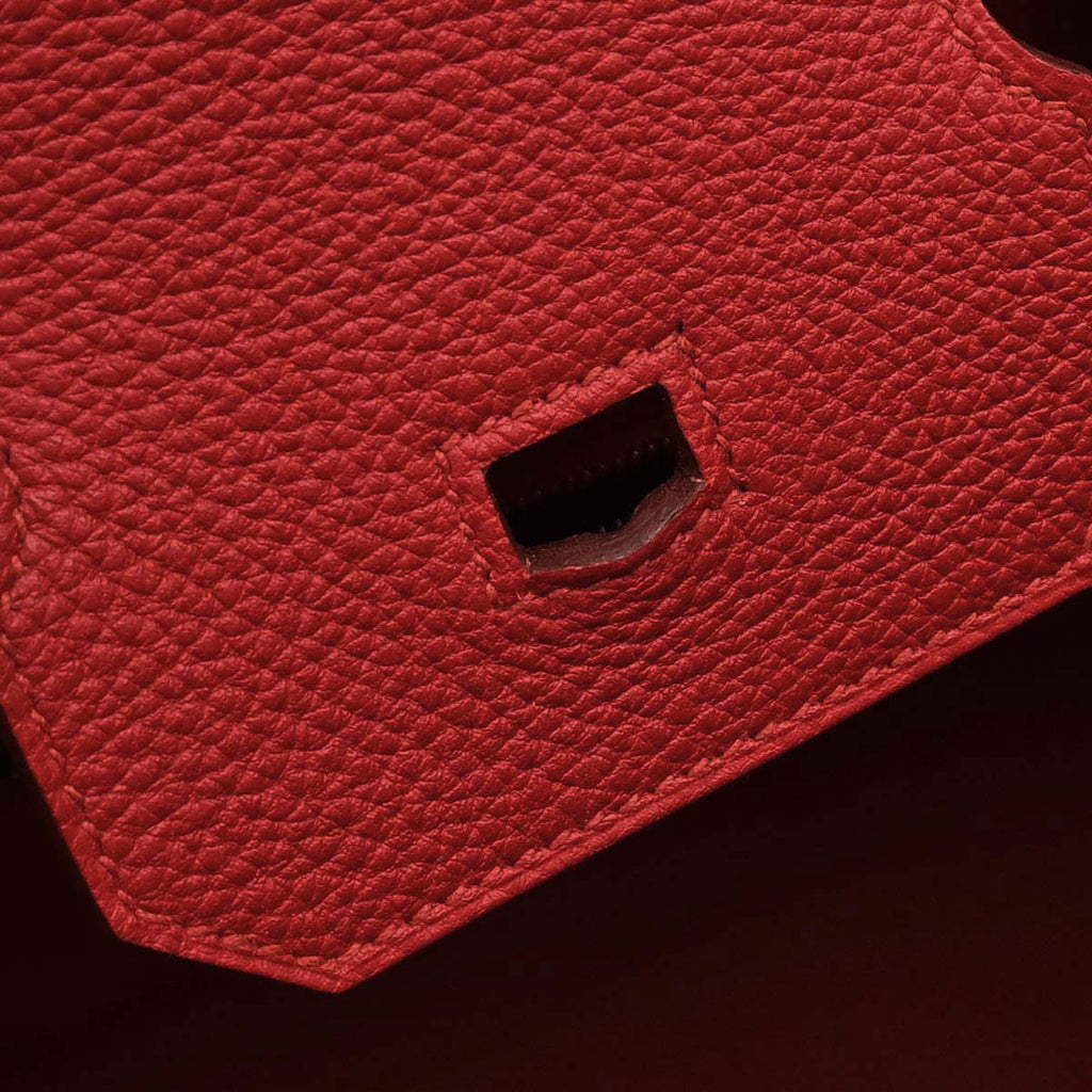 Hermes Rouge Casaque Togo Birkin 35 Handbag
