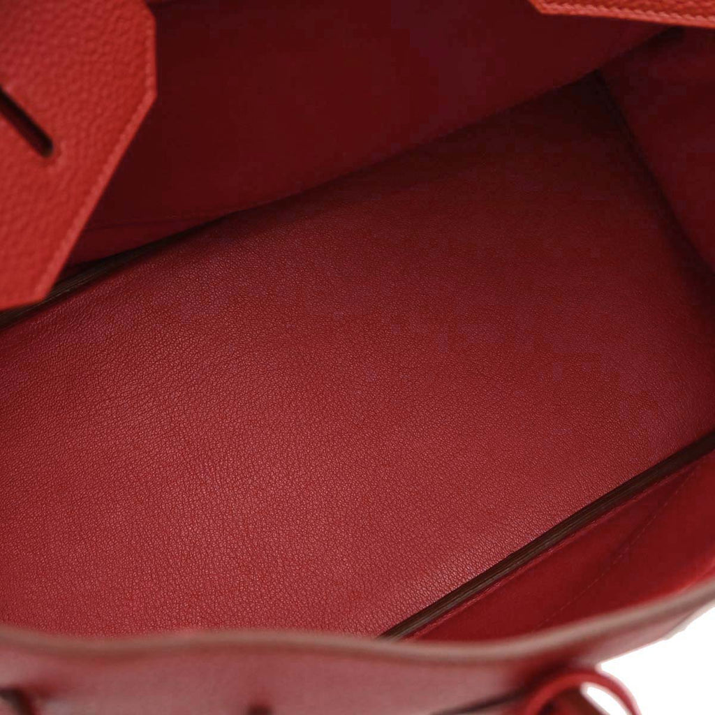 Hermes Rouge Casaque Togo Birkin 35 Handbag