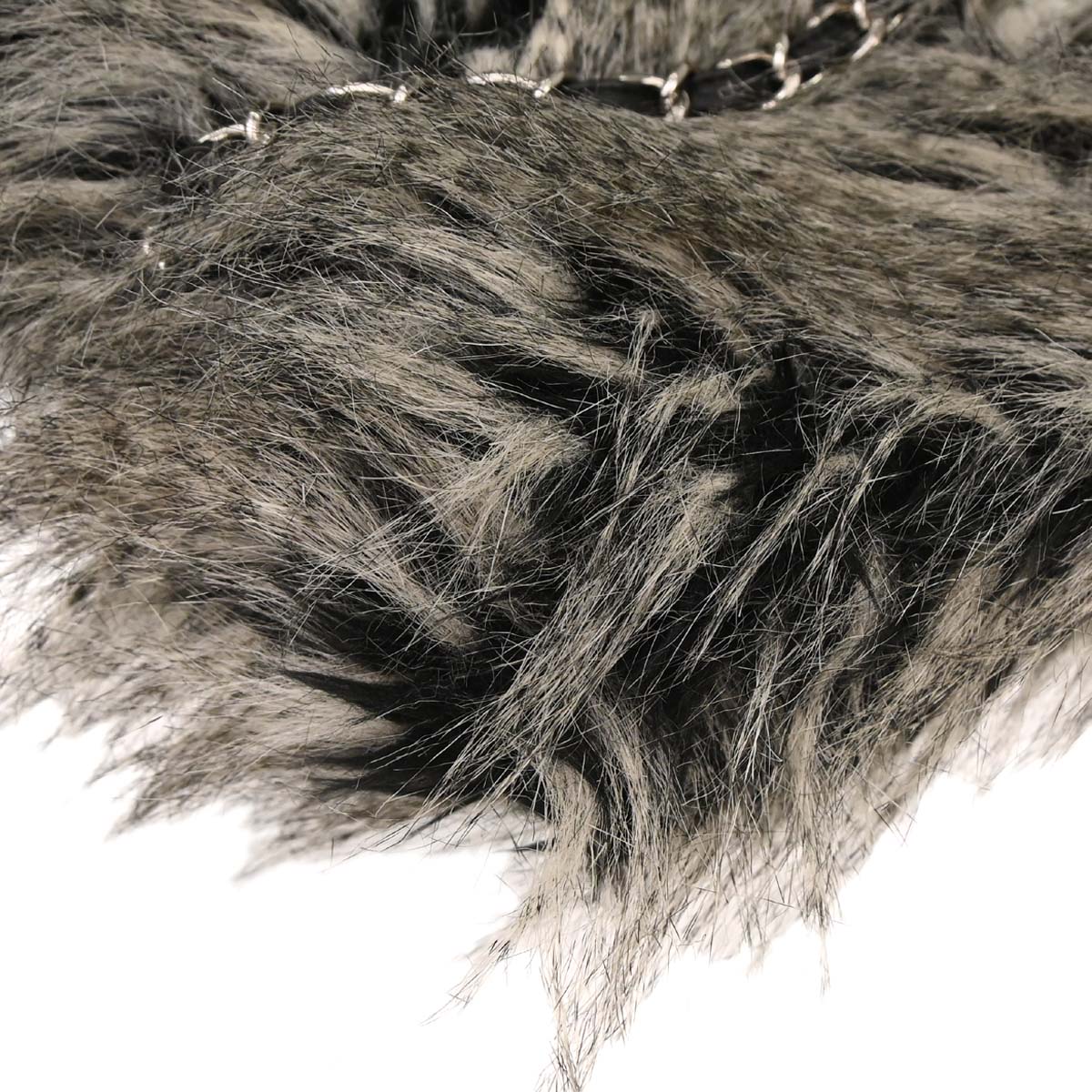 Chanel Gray Artificial Fur Arctic Fantasy Tote Handbag