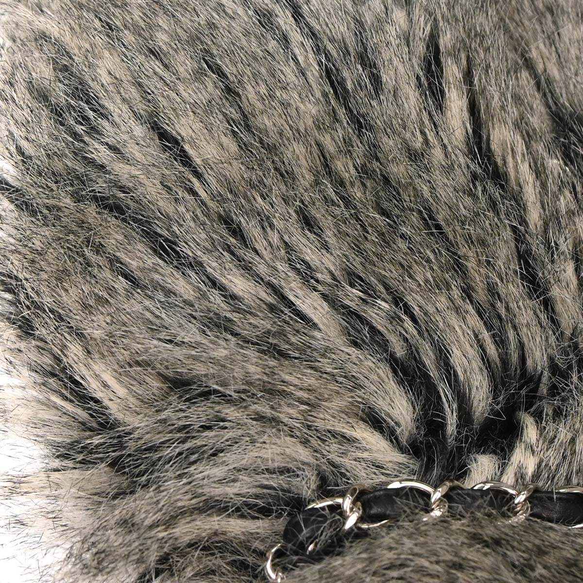 Chanel Gray Artificial Fur Arctic Fantasy Tote Handbag