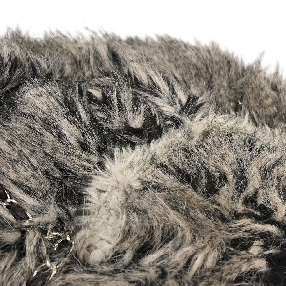Chanel Gray Artificial Fur Arctic Fantasy Tote Handbag