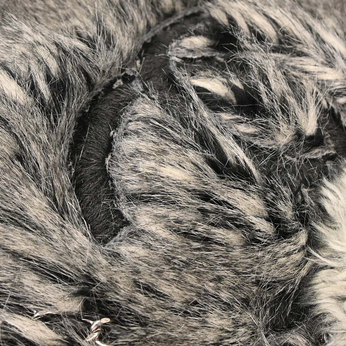Chanel Gray Artificial Fur Arctic Fantasy Tote Handbag