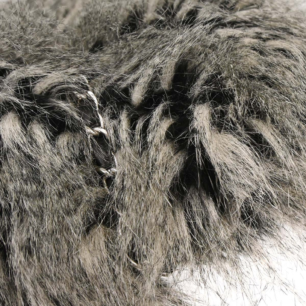Chanel Gray Artificial Fur Arctic Fantasy Tote Handbag
