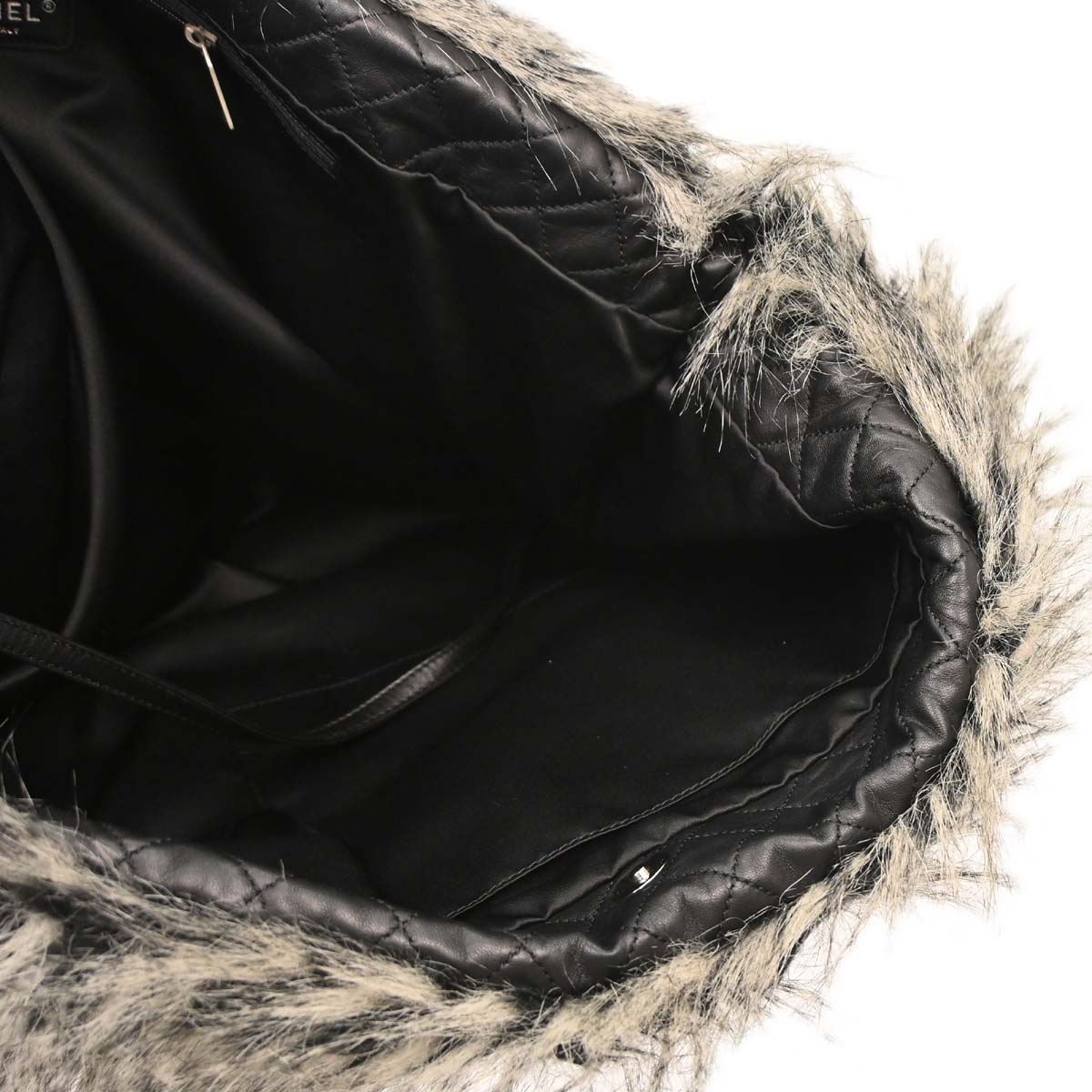 Chanel Gray Artificial Fur Arctic Fantasy Tote Handbag