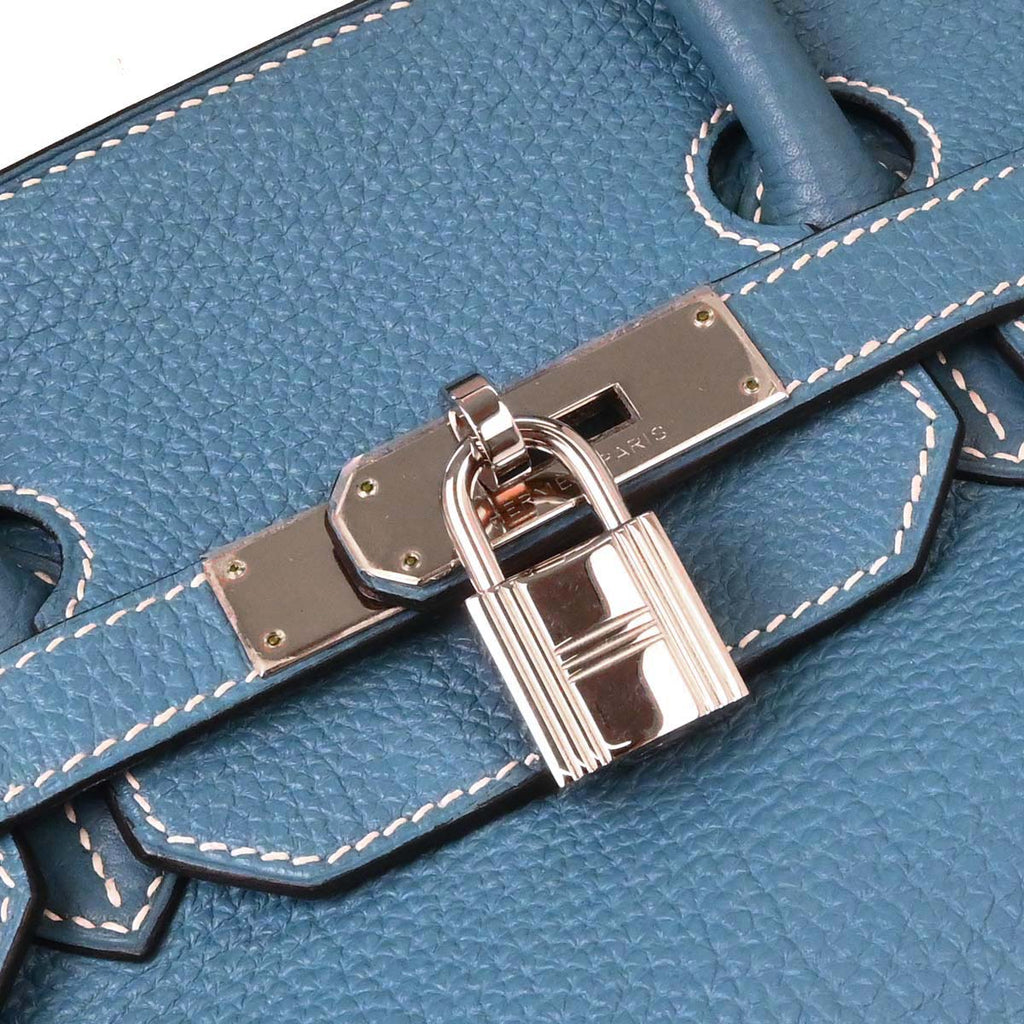 Hermes Blue Jean Togo Birkin 35 Handbag