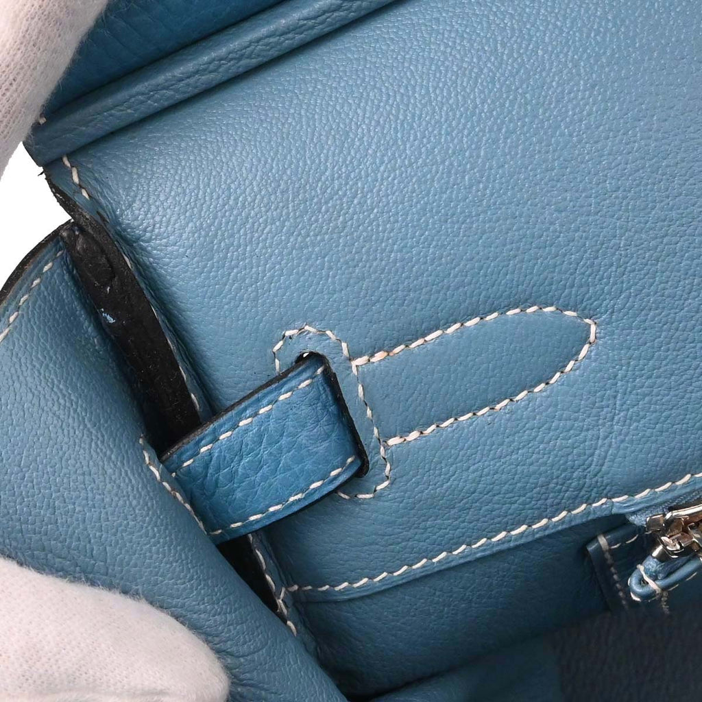 Hermes Blue Jean Togo Birkin 35 Handbag