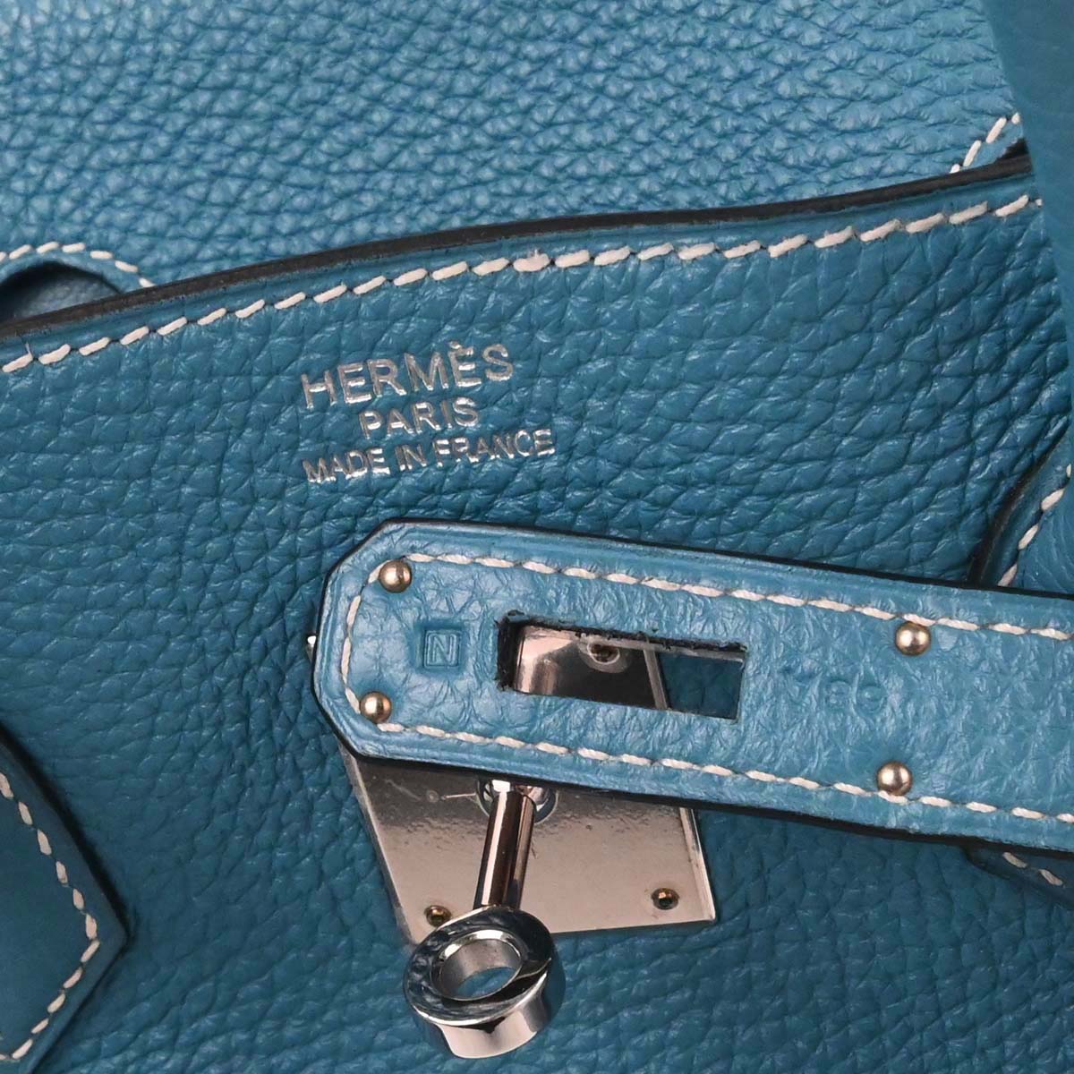 Hermes Blue Jean Togo Birkin 35 Handbag