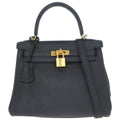 Hermes Plomb Togo Kelly 25 Retourne 2way Shoulder Handbag