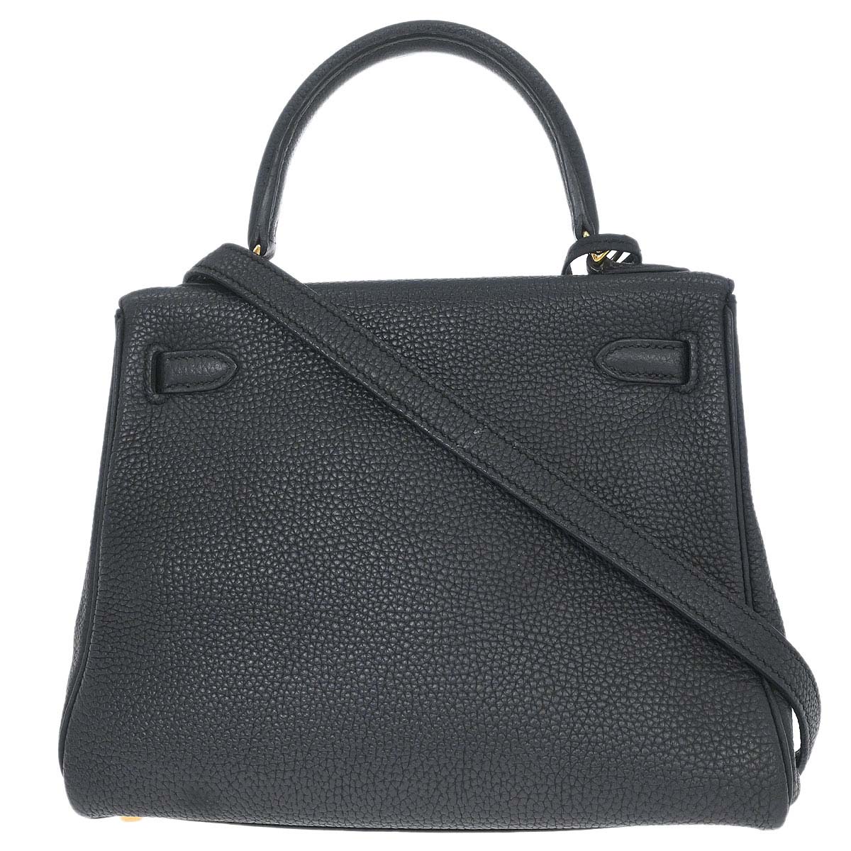 Hermes Plomb Togo Kelly 25 Retourne 2way Shoulder Handbag