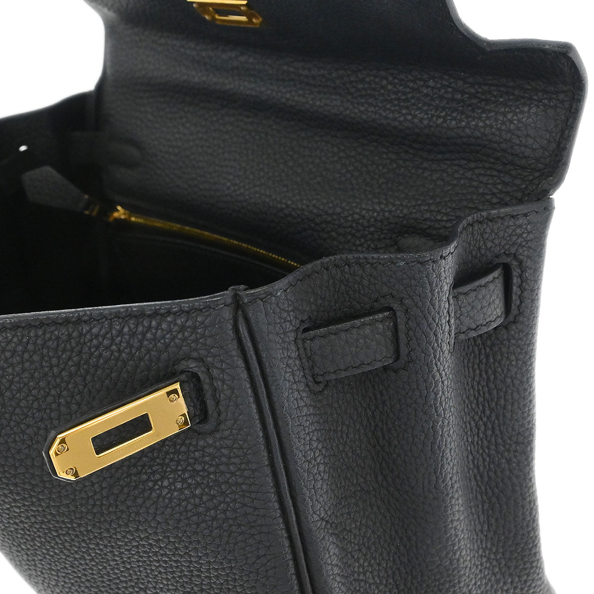 Hermes Plomb Togo Kelly 25 Retourne 2way Shoulder Handbag