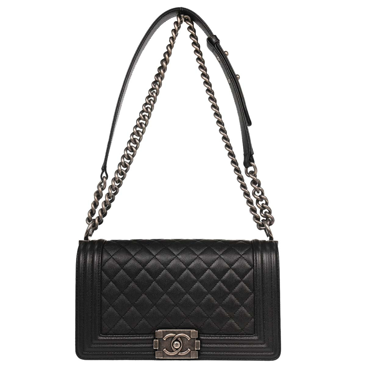 Boy Chanel 2018-2019 Black Calfskin Medium Shoulder Bag