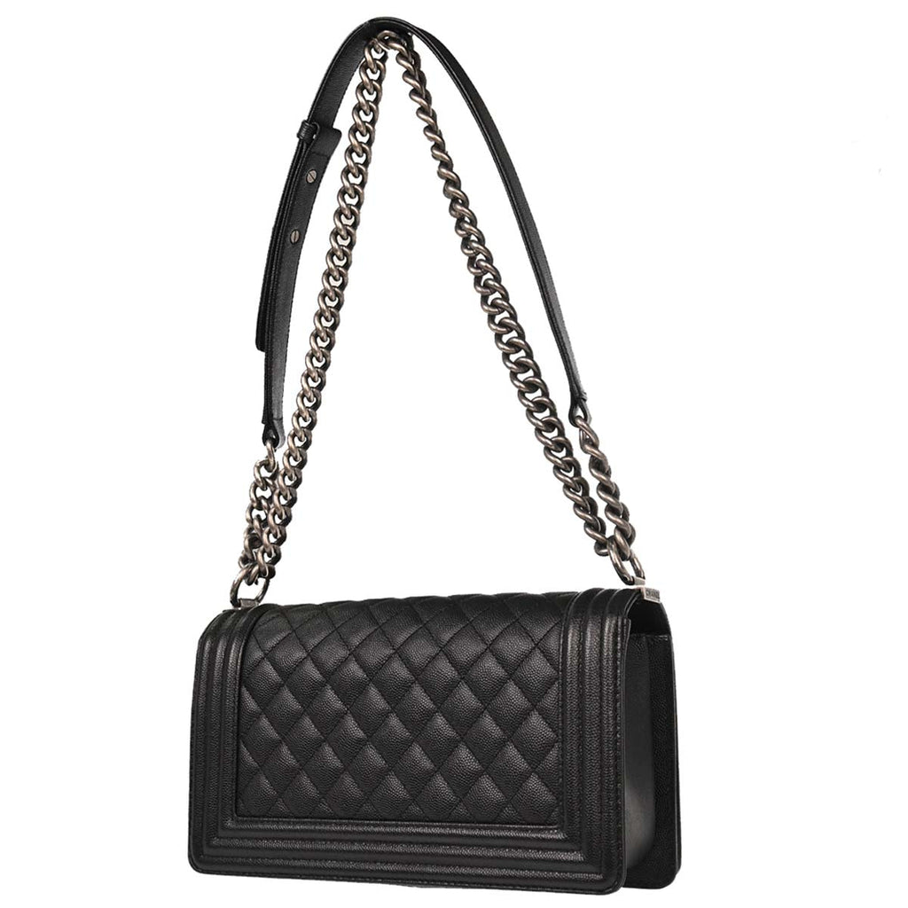 Boy Chanel 2018-2019 Black Calfskin Medium Shoulder Bag