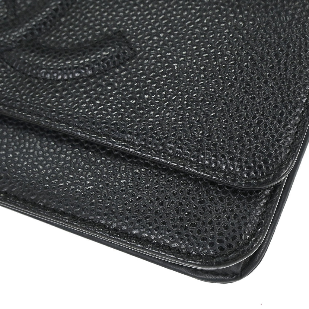 Chanel Black Caviar Skin Timeless WOC Wallet on Chain Bag