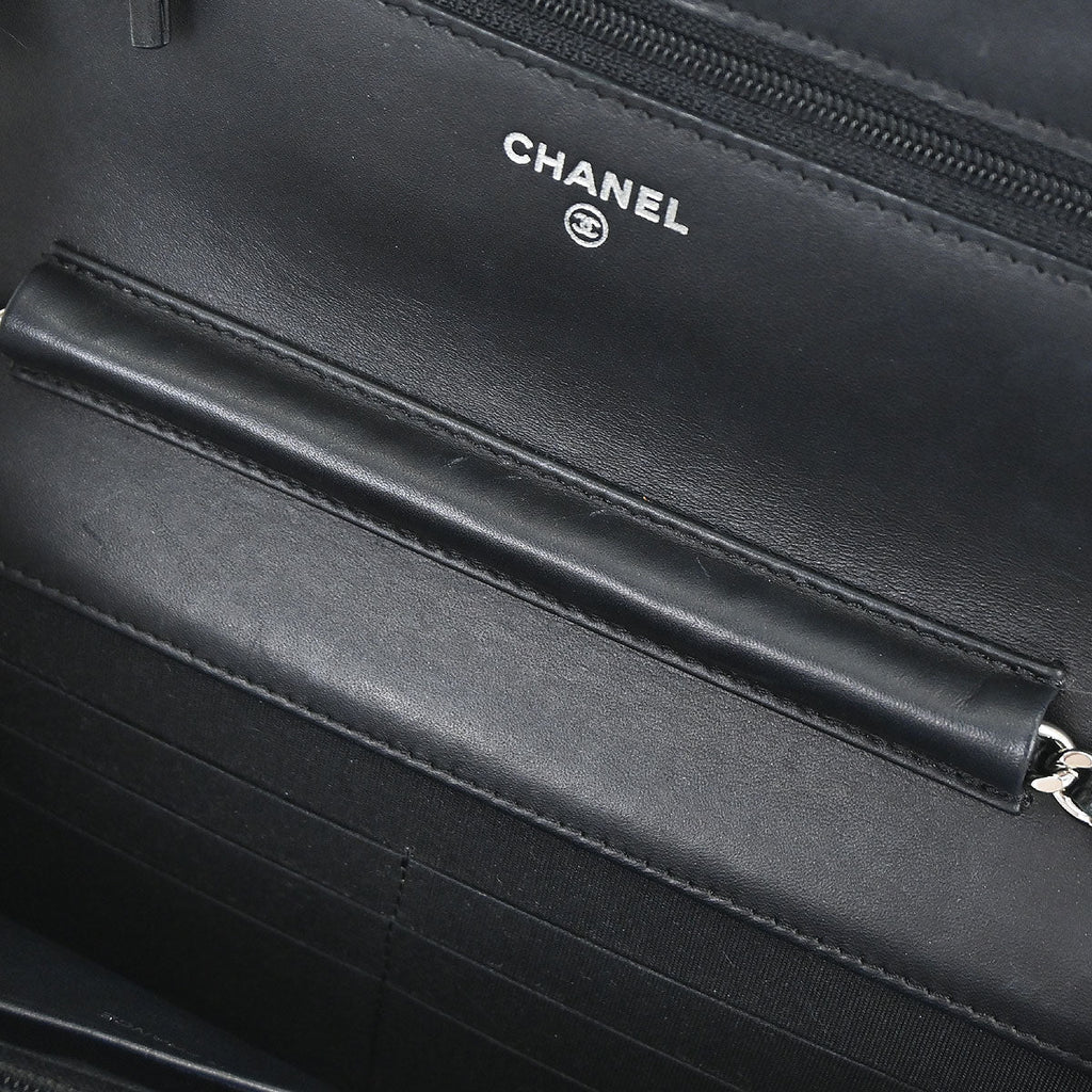 Chanel Black Caviar Skin Timeless WOC Wallet on Chain Bag