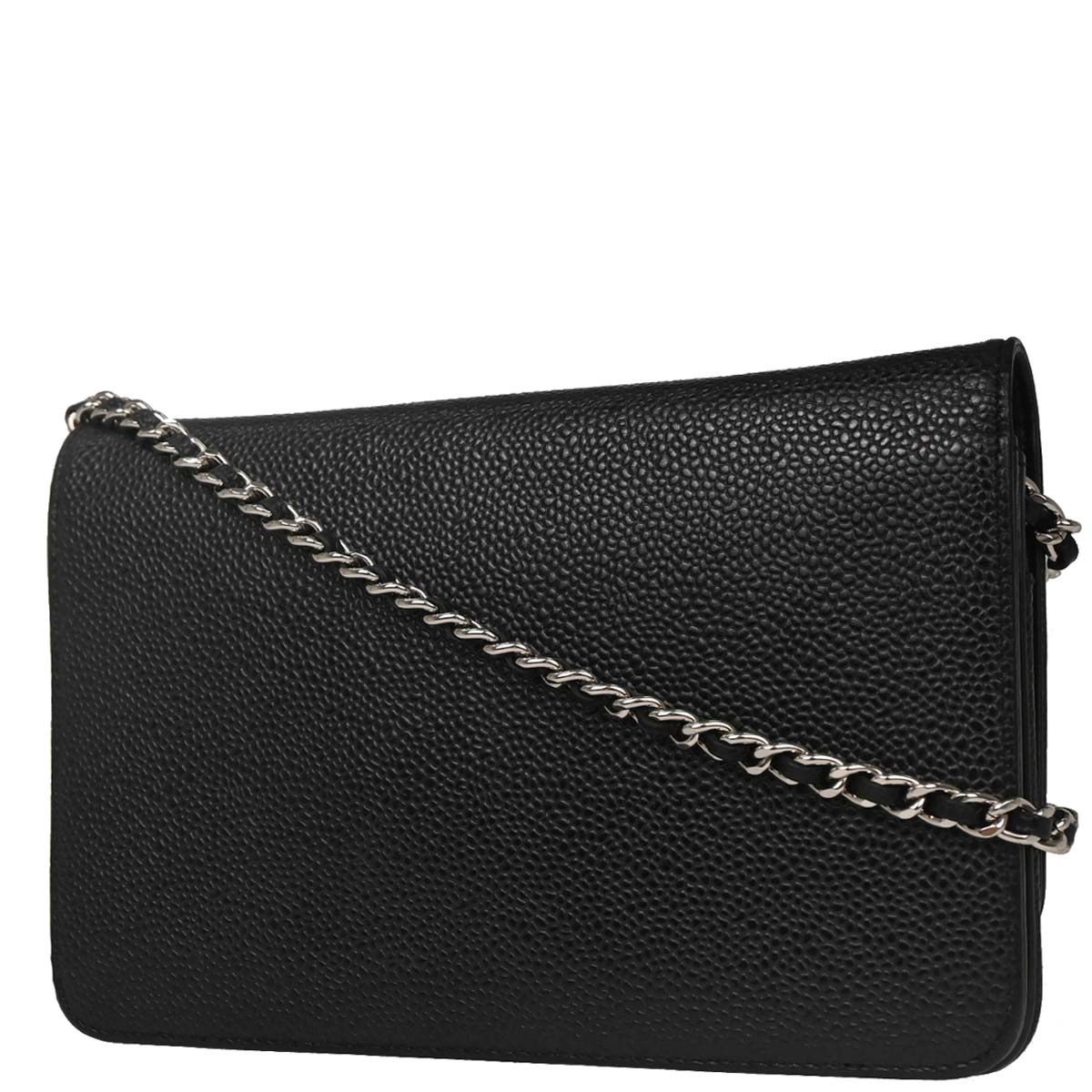 Chanel 2012 Black Caviar Timeless WOC Wallet on Chain Shoulder Bag