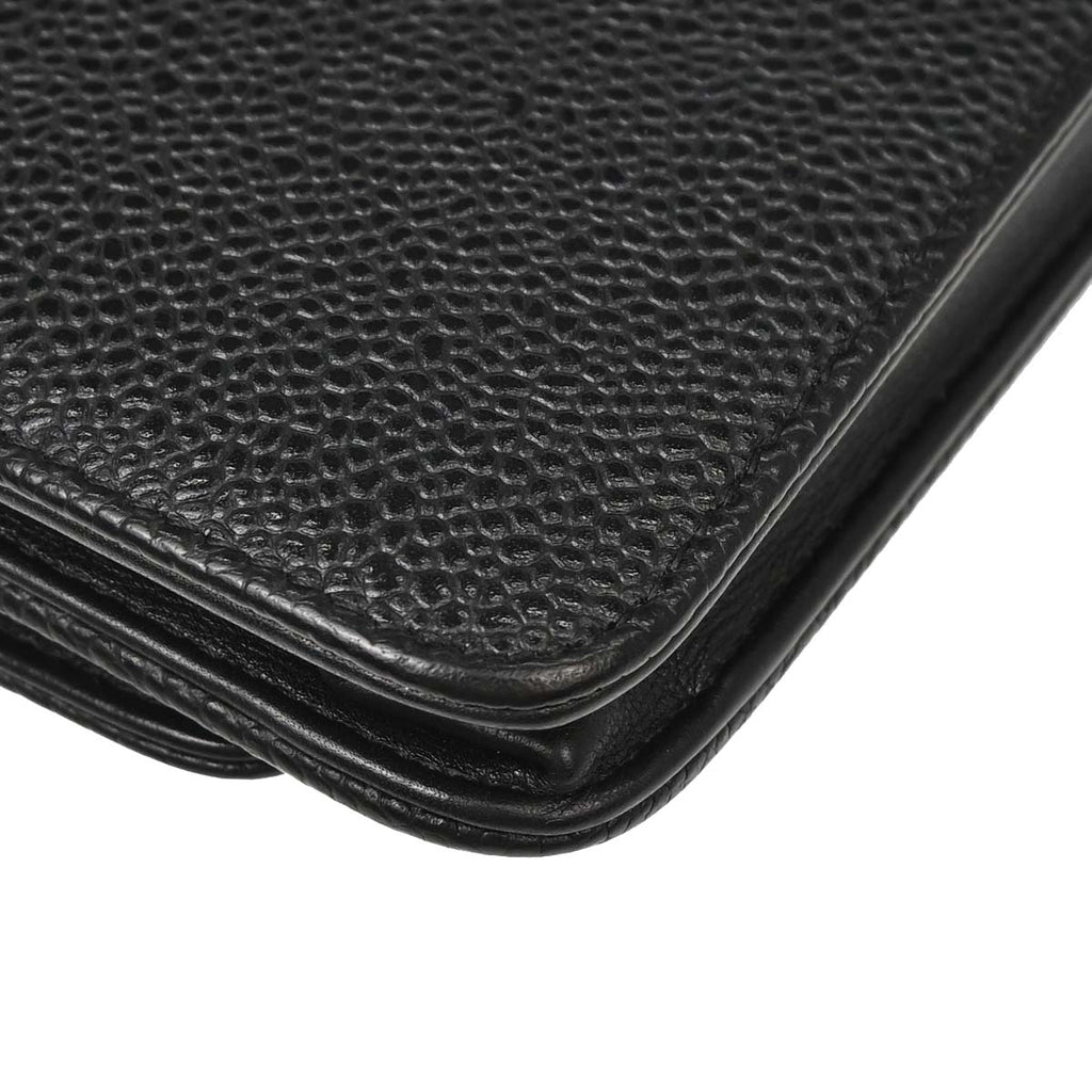 Chanel 2012 Black Caviar Timeless WOC Wallet on Chain Shoulder Bag